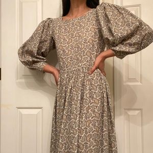 Doên Tide Dress in Cream Paisley